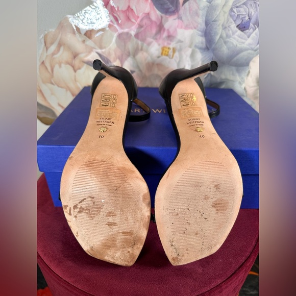 Like new Stuart Weitzman Nudistcurve 100 Sandal in Black high heel stiletto - Picture 10 of 10